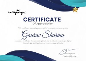 Blue Navy and Tosca Elegant Modern Medical Appreciation Certificate (1) Digital Marketing course certification